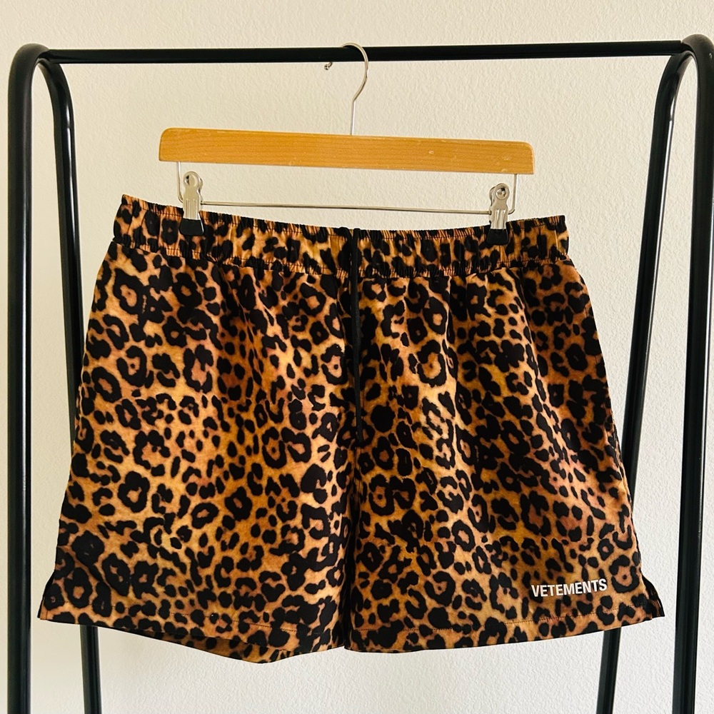 Vetements Leopard Print Swim Shorts XL Made in Italy